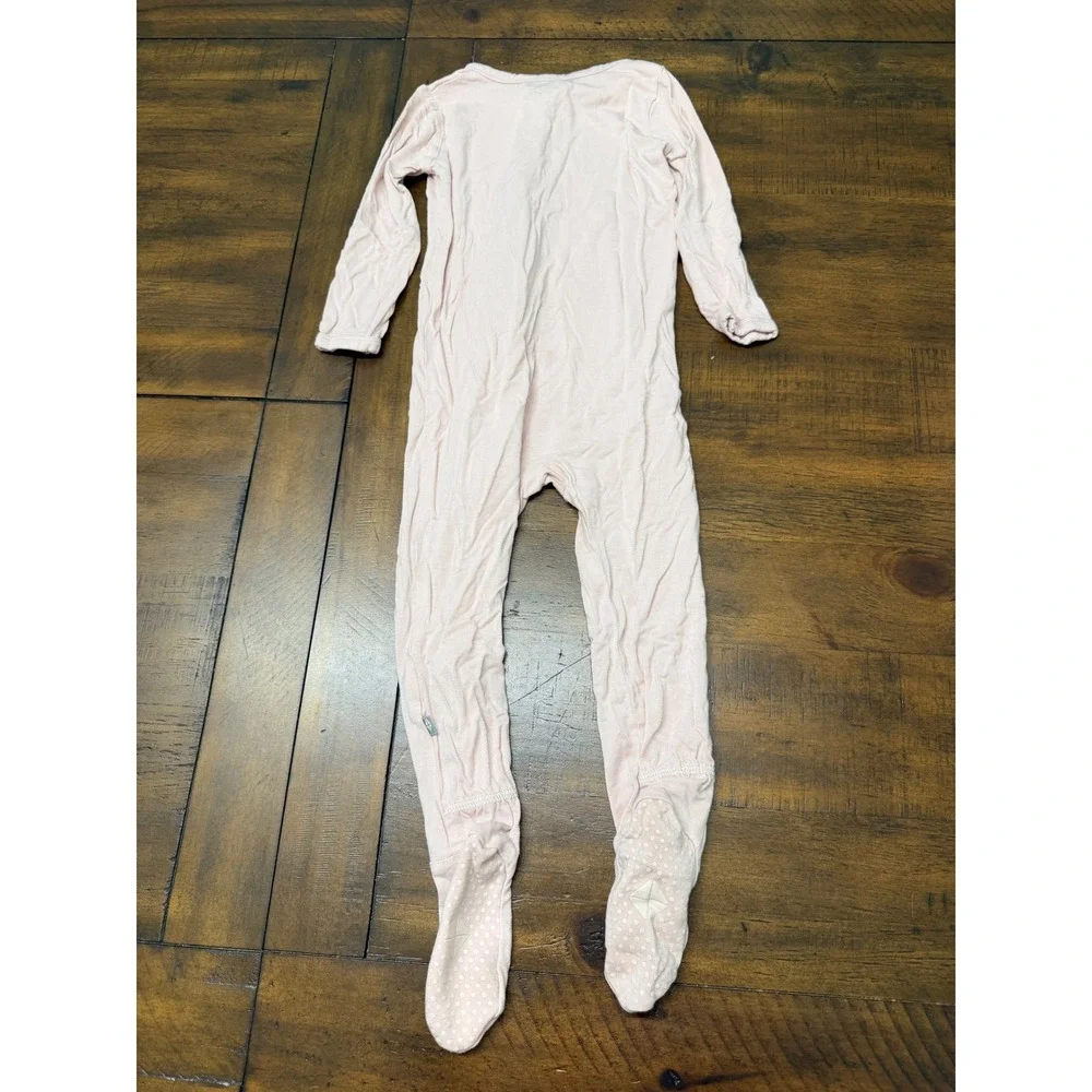 Kyte Baby Bamboo Footie Pajamas Blush Pink 18-24 Months Dual Zipper Sleepsuit